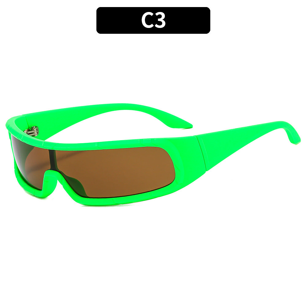 Wholesale One-piece Sports Cycling Colorful PC Sunglasses